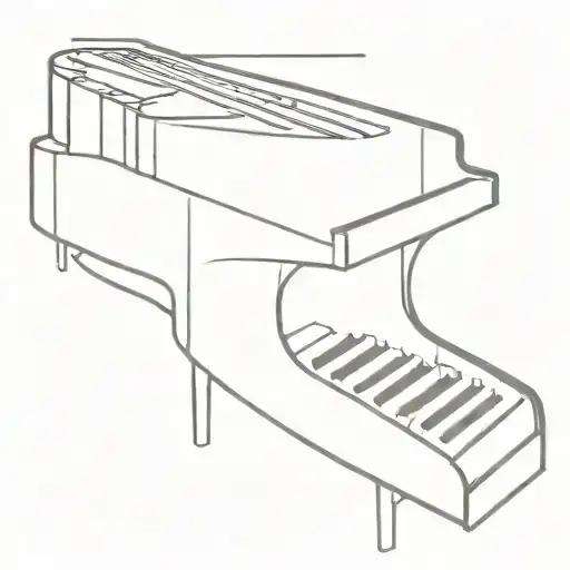 Synesthesia piano simple tattoo tattoo design idea