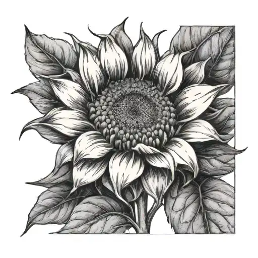 sunflower seed tattoo design idea