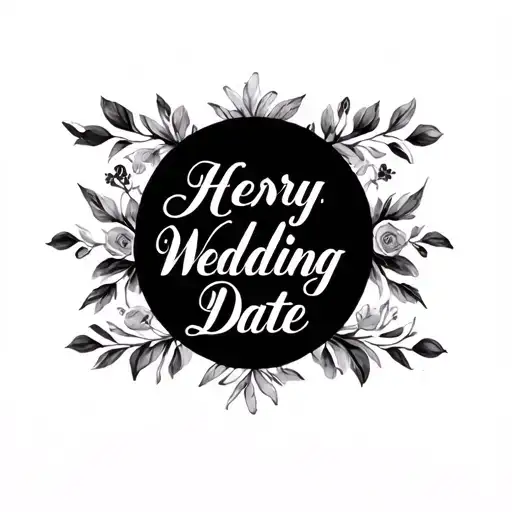Wedding Date tattoo design idea