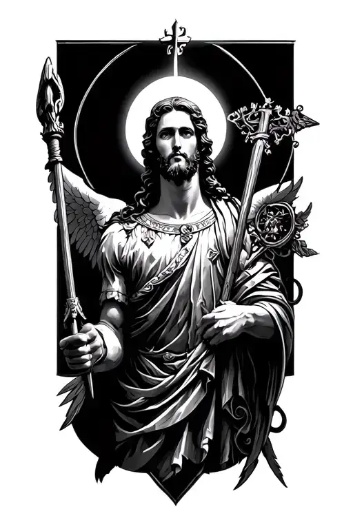 saint Michael tattoo design idea