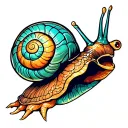 turbo snail tattoo design idea