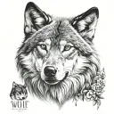 Wolf tattoo design idea