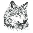 Wolf tattoo design idea