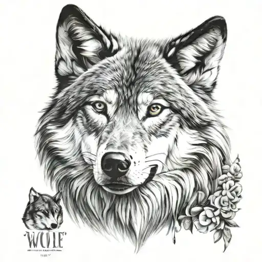 Wolf tattoo design idea