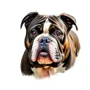 american bully tattoo design idea