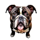 american bully tattoo design idea