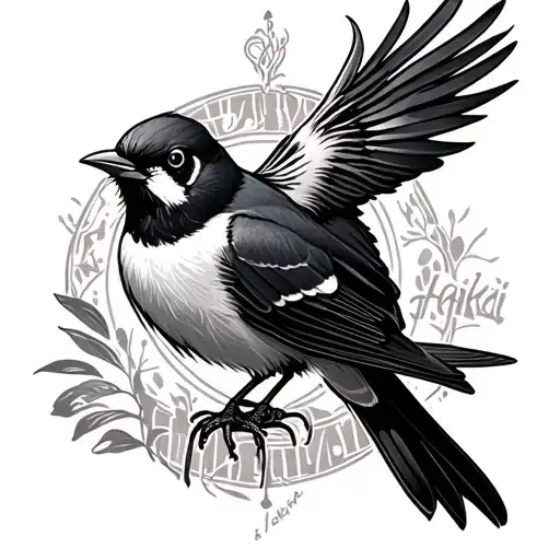 bird free of its cage tattoo integrated with the phrase haikai of 3 verses. pássaro cantor gaiola aberta liberdade certa tattoo design idea