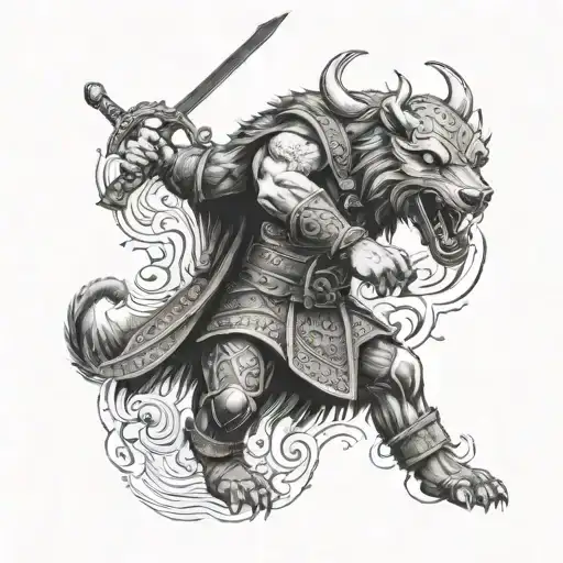 viking full back tattoo for men fight war bear wolf warrior skulls tattoo design idea