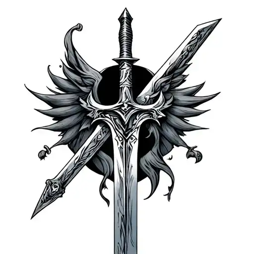 stoicsm tattoo with claymore sword tattoo design idea