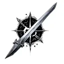 stoicsm tattoo with claymore sword tattoo design idea