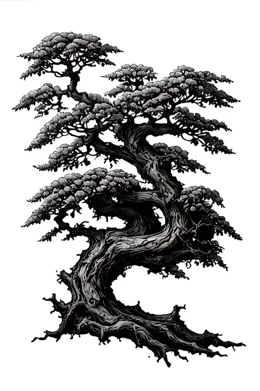 poison tree branch growing tattoo design idea