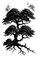 poison tree branch growing tattoo design idea