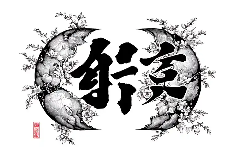 Think lightly of yourself and deeply of the world kanji tattoo design idea