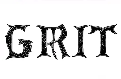 "Grit " tattoo design idea