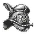 Coal miner helmet with a dollar sign incorporated into the design tattoo design idea