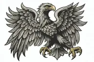 polish eagle flying tattoo design idea