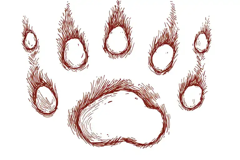 dog's and hamster's paw print tattoo design idea