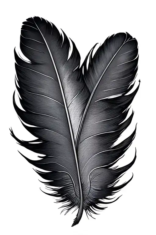 turkey feather with prints tattoo design idea