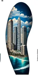 Miami skyline tattoo design idea