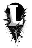 motorcycle crash into wall, explain the scar, that looks like a "L" tattoo design idea