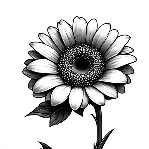 Gerbera tattoo design idea