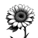Gerbera tattoo design idea