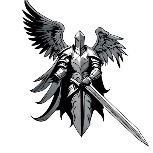 Iron Sharpens Iron with the armor of god full knight tattoo design idea