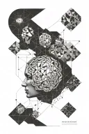 brain and perception defines your world tattoo design idea