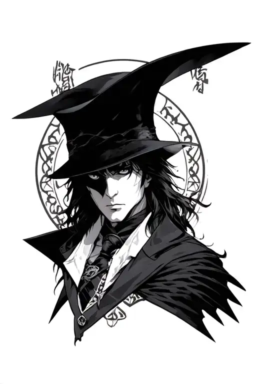 japanese and hellsing alucard Eye tattoo design idea