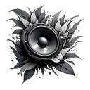 Subwoofer tattoo design idea