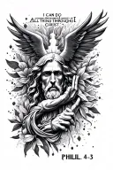 "I can do all things through Christ" phil 4:13 tattoo design idea