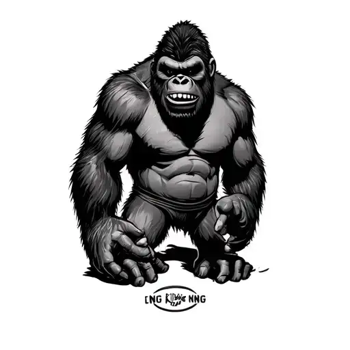King Kong Bravo and a son tattoo design idea