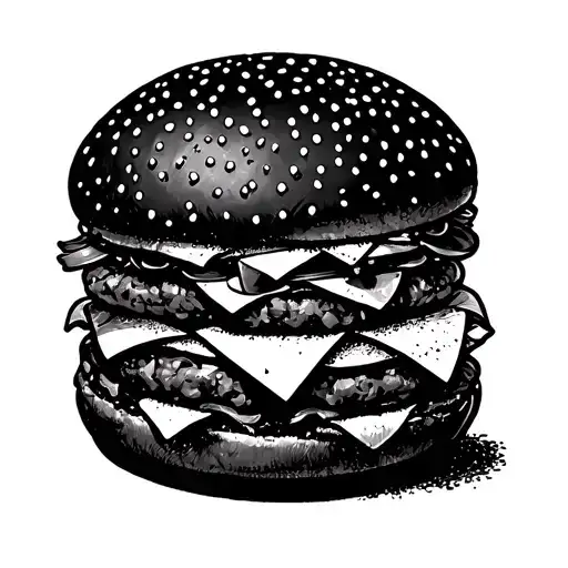 "Charleigh " Hamburger tattoo design idea