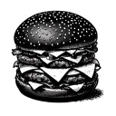 "Charleigh " Hamburger tattoo design idea