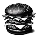 "Charleigh " Hamburger tattoo design idea