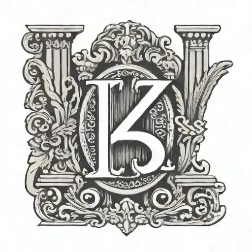 1972 in Roman numerals with letters E and R tattoo design idea