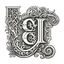 1972 in Roman numerals with letters E and R tattoo design idea