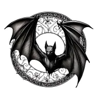 bat wings tattoo design idea