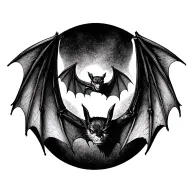 bat wings tattoo design idea