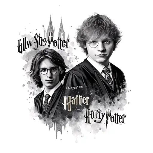 Ed Sheeran and harry potter always tattoo design idea