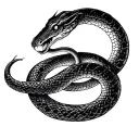 ouroboros snake eating own tail tattoo design idea