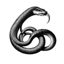 ouroboros snake eating own tail tattoo design idea