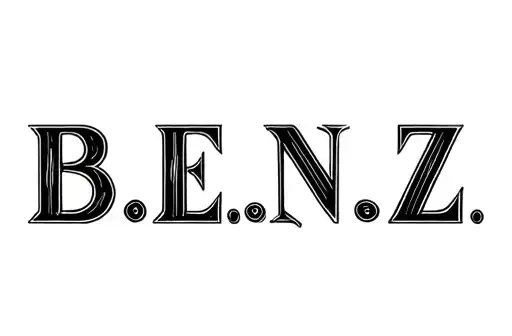 "B.E.N.Z" tattoo design idea