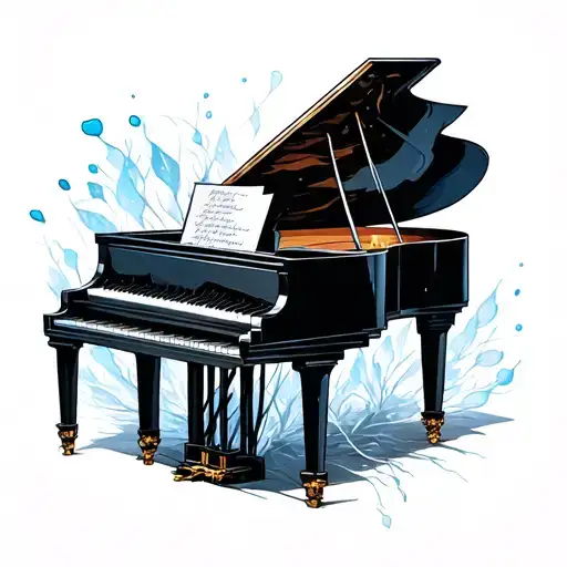 "I have pressure in my ears and blue films in my head. I have alcohol and a piano, and I don't have love — for now." tattoo design idea