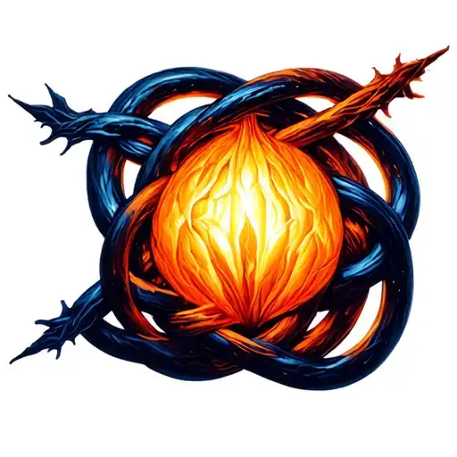 witches knot tattoo design idea