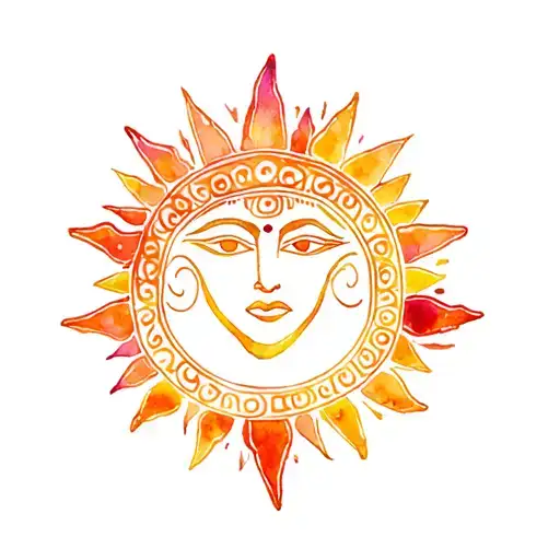 taíno sun god tattoo design idea