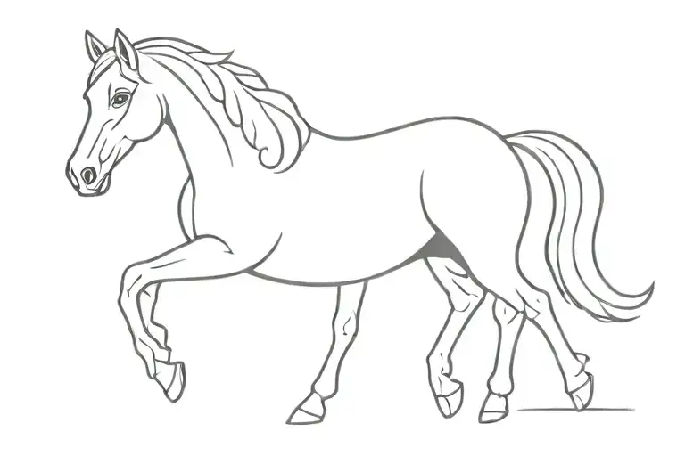 nuage oeil cheval  tattoo design idea