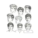 one direction band tattoo design idea