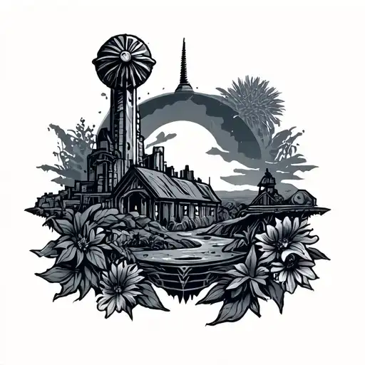 Tomorrowland icon tattoo design idea