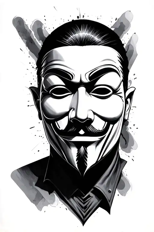 V for Vendetta tattoo design idea